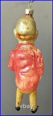 HAPPY HOOLIGAN Antique Christmas glass ornament with Extended Annealed legs