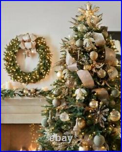 HOT SALE! Balsam Hill Burnished Metals Ornament Set 35, Christmas Decor Tree
