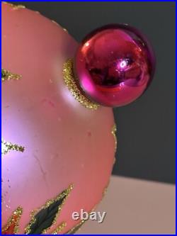 HTF Christopher Radko WINTER STAR BLOSSOM Poinsettia PINK Ball Ornament 96-284-0 HTF Christopher Radko WINTER STAR BLOSSOM Poinsettia PINK Ball Ornament 96-284-0
