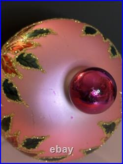HTF Christopher Radko WINTER STAR BLOSSOM Poinsettia PINK Ball Ornament 96-284-0 HTF Christopher Radko WINTER STAR BLOSSOM Poinsettia PINK Ball Ornament 96-284-0