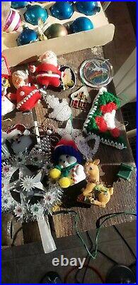 HUGE LOT Of Vintage Christmas Ornaments Glass Indent Shiny Brite Poland