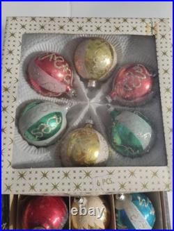 HUGE VTG 1950s Glass Christmas Ornaments Shiny Brite Poland W. Germany USA 100+