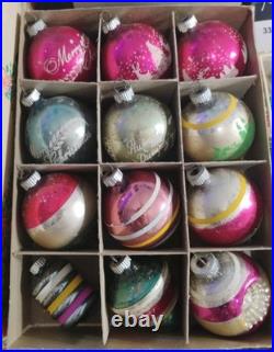 HUGE VTG 1950s Glass Christmas Ornaments Shiny Brite Poland W. Germany USA 100+