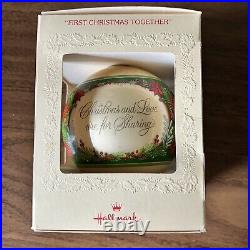 Hallmark 1979 Our First Christmas Together Glass Ball Ornament Free Shipping