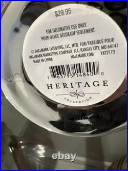 Hallmark 2016 Red With Gold Poinsettia Heritage Collection Blown Glass Table Tree