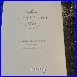 Hallmark 2016 Red With Gold Poinsettia Heritage Collection Blown Glass Table Tree