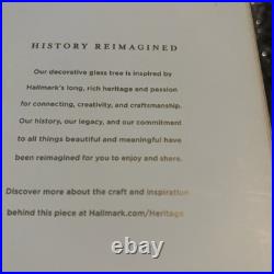 Hallmark 2016 Red With Gold Poinsettia Heritage Collection Blown Glass Table Tree