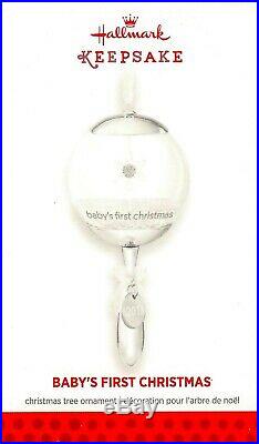 Hallmark Baby's First Christmas Ornament Glass Rattle Ornament 2013 Collectible