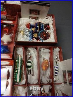 Hallmark Keepsake Collection Lot of 40 Ornaments 1990's With Boxes Blown Glass
