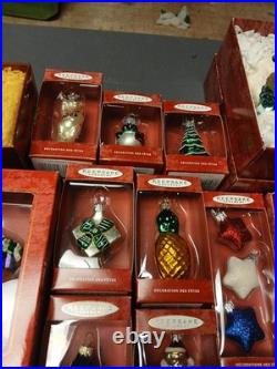 Hallmark Keepsake Collection Lot of 40 Ornaments 1990's With Boxes Blown Glass
