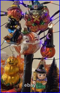 Halloween Glass Ornaments Four Christopher Radko + OWC, Max Glass