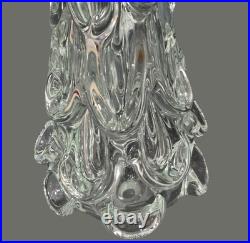 Hand Blown Italy Art Glass Clear Christmas Tree 12'' High