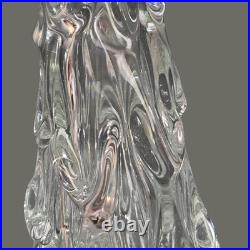 Hand Blown Italy Art Glass Clear Christmas Tree 12'' High