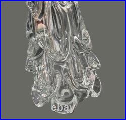 Hand Blown Italy Art Glass Clear Christmas Tree 12'' High