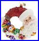 Hand-Crafted-European-Glass-Christmas-Ornament-Santa-Comes-Full-Circle-Wreath-01-xro