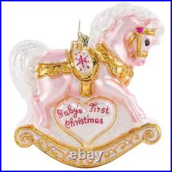 Hand-Crafted European Glass Christmas Tree Decorative Figural Ornament, Baby'