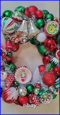 Handmade Christmas Vintage Ornament Wreath