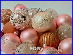 Handmade Glass Christmas Balls Set of 20 Ornaments Holiday Decoration