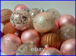 Handmade Glass Christmas Balls Set of 20 Ornaments Holiday Decoration