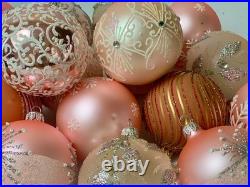 Handmade Glass Christmas Balls Set of 20 Ornaments Holiday Decoration