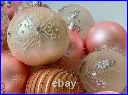 Handmade Glass Christmas Balls Set of 20 Ornaments Holiday Decoration