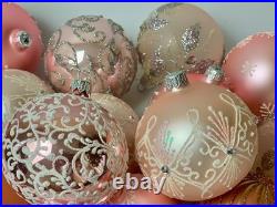 Handmade Glass Christmas Balls Set of 20 Ornaments Holiday Decoration