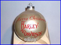 Harley Davidson 1982 First Issue Glass Bulb Christmas Ornament Very Rare