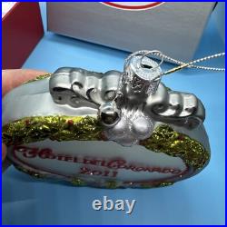 Hotel Del Coronado 2011 Glass Christmas Ornament Annual Collector's Silver Bells