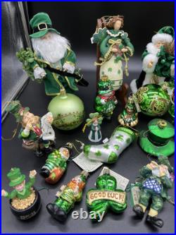 Huge Irish Christmas Ornament Lot Qty 50+ Kurt Adler, Old World Christmas & More