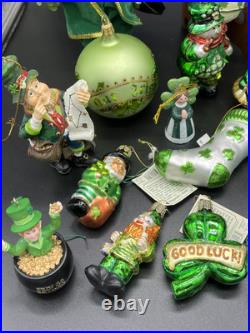 Huge Irish Christmas Ornament Lot Qty 50+ Kurt Adler, Old World Christmas & More