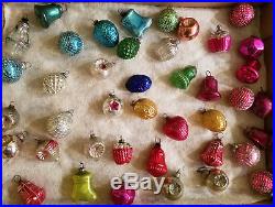 Huge Lot Antique Vintage Christmas Glass Miniature Figural Ornaments 41 1930s