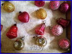 Huge Lot Antique Vintage Christmas Glass Miniature Figural Ornaments 41 1930s