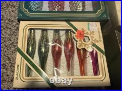 Huge Lot! Mixed Vintage Christmas Ornaments Shiny Brite Blown Glass Holly Coby