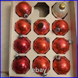 Huge Lot Of VTG Shiny Brite Mercury Glass Christmas Ornament Colored Balls