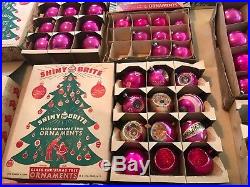Huge Lot of 144 Vintage Glass Christmas Ornaments SHINY BRITE INDENT & More