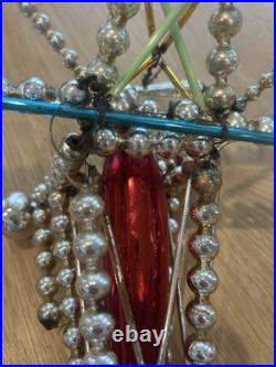Huge Vintage (Antique) Gablonz Glass Beads Airplane Christmas Ornament