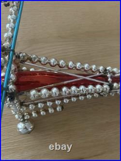 Huge Vintage (Antique) Gablonz Glass Beads Airplane Christmas Ornament