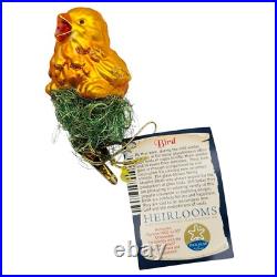 Inge Glas Blown Glass Christmas Ornament Bird Family Affair Germany Clip On VTG Inge Glas Blown Glass Christmas Ornament Bird Family Affair Germany Clip On VTG