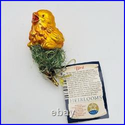 Inge Glas Blown Glass Christmas Ornament Bird Family Affair Germany Clip On VTG Inge Glas Blown Glass Christmas Ornament Bird Family Affair Germany Clip On VTG