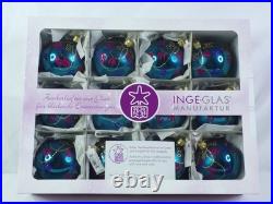 Inge-Glas Hand-blown German Glass Christmas Ornaments x 12 Brand New