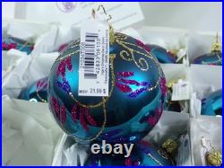 Inge-Glas Hand-blown German Glass Christmas Ornaments x 12 Brand New