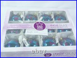 Inge-Glas Hand-blown German Glass Christmas Ornaments x 12 Brand New