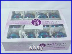 Inge-Glas Hand-blown German Glass Christmas Ornaments x 12 Brand New