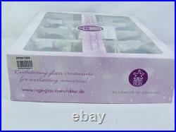 Inge-Glas Hand-blown German Glass Christmas Ornaments x 12 Brand New