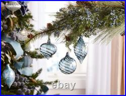 Iridescent Swirl Glass Ornament (Set of 12)