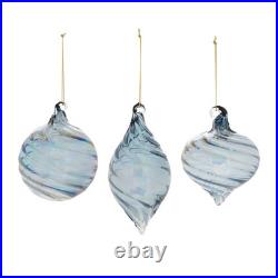 Iridescent Swirl Glass Ornament (Set of 12)