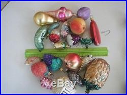 Italian Hand Blown Glass Christmas Ornaments Various Assorted Fruit & Veggies