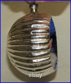 Italy 3D Diorama Jumbo Glass Baby Jesus Mary Antique Christmas Ornament 1950's