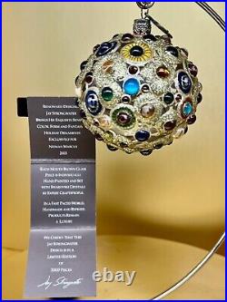 JAY STRONGWATER 2003 (RARE Cabochon InCrested Glass Ornament) NIB Mint Con