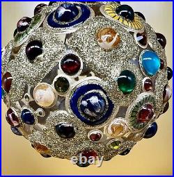 JAY STRONGWATER 2003 (RARE Cabochon InCrested Glass Ornament) NIB Mint Con